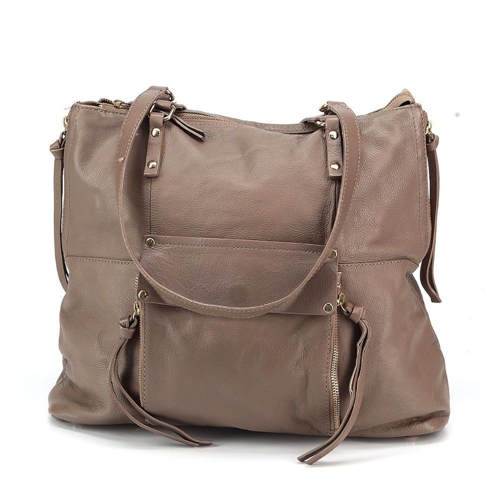 Kooba Taupe Leather Shoulder Bag - Picture 4 of 7